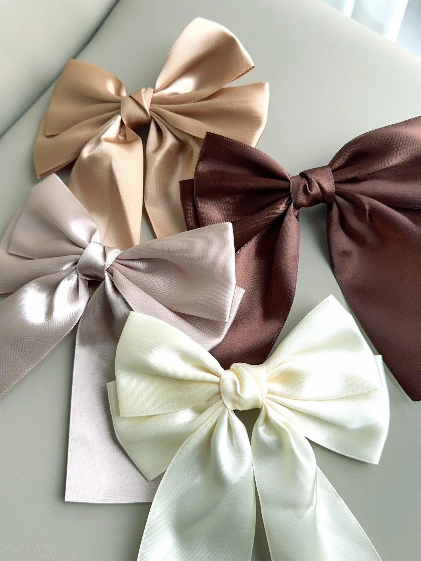 4 bow hair accessories short ribbon satin hair clip women\'s high class sweet minority escaped princess top clip