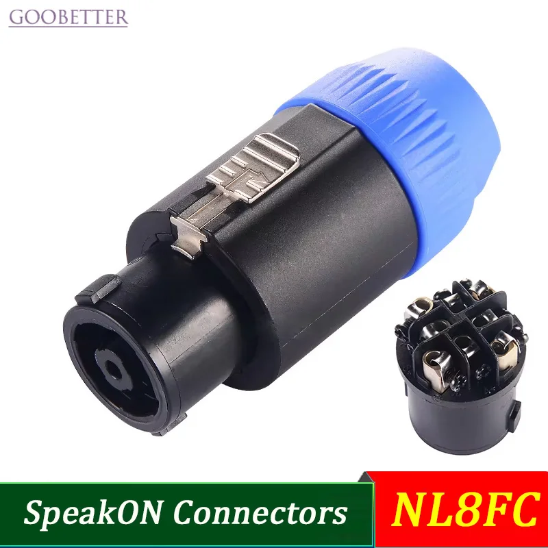 

SpeakON Connectors 4 8 Core Audio Cable Home Theater LED Sreen Amplifier Speaker Plug NL4FX NL4MP NL4MPR Female Socket