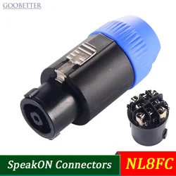 Neutrik SpeakON 4 8-rdzeniowy kabel Audio do kina domowego LED głośnik wzmacniacz wtyczka NL4FX NL4MP NL4MPR gniazdo żeńskie