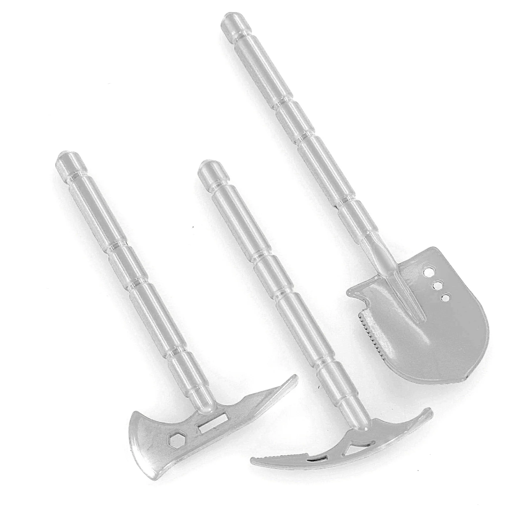 1/10 1/8 rc rastreador carro trx4 defender rc4wd d90 axial scx10 mk07 tanque 300 simulação pá conjunto de três peças peças decorativas