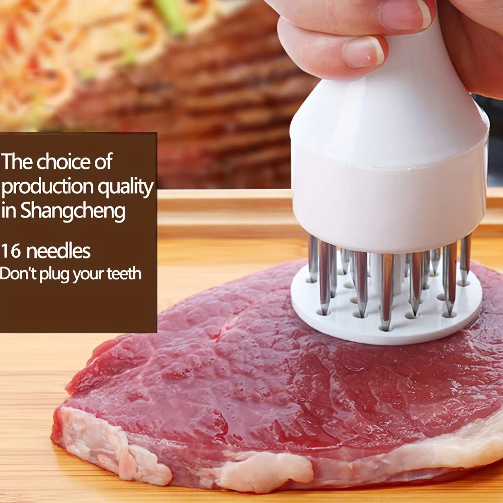 Stainless Steel Meat Tenderizer Needle for Household Use Daily Tendon Breaker Steak Hole Puncher Cooking Tool