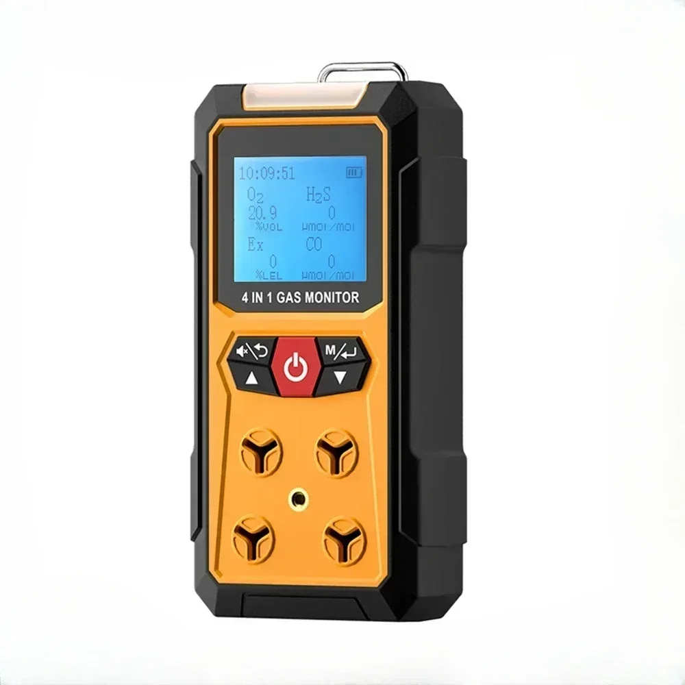 SNDWAY SW-7500A Gas Detector Device 4 in 1 Oxygen Hydrogen Sulfide Carbon Monoxide Combustible O2 Ex H2S CO Gas Monitor Alarm