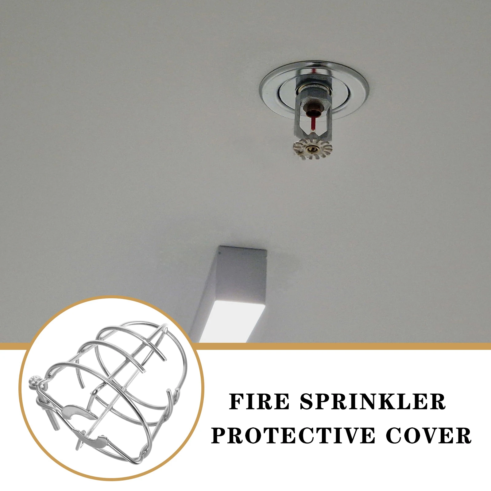 2 pçs capa de sprinkler de incêndio protetor universal gaiola para teto pendente parede sprinkler guarda cabeça proteção contra fogo capa