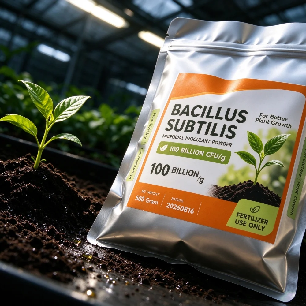 High Activity Bacillus Subtilis Powder Organic Probiotic Fertilizer For Crop Plant Growth Aquarium Water Purification Livestock