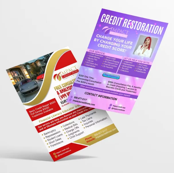 200pcs Customized high-quality advertising flyers, digital flyers, double-sided color printing services, A5 A6 size promotional