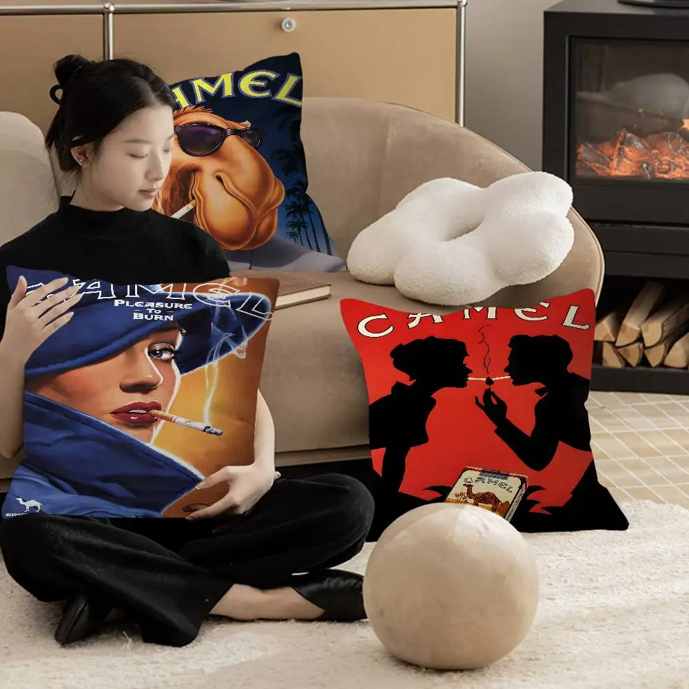 vintage C-camel cigarettes Cushion Cover Pillow Cover Decor Pillowcase Printed Cushion Case for Couch