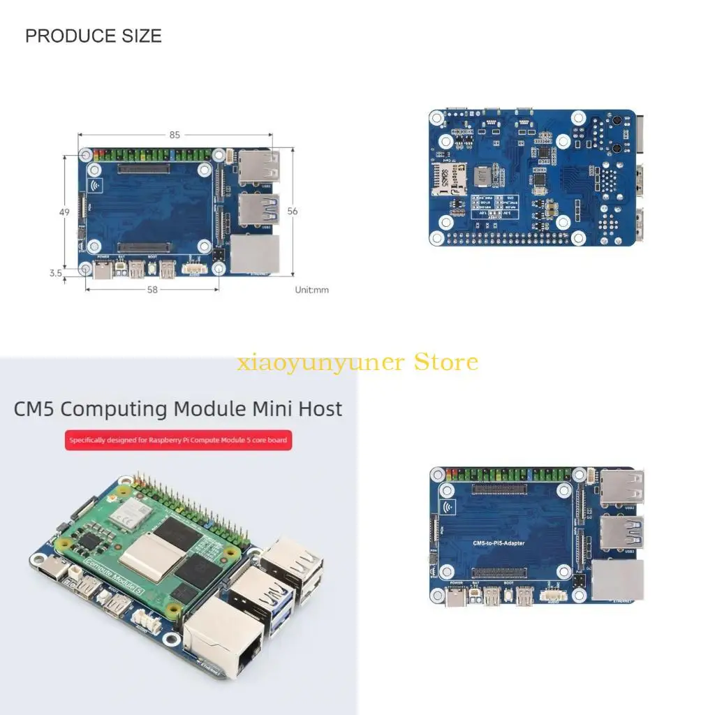 

P9JB Gigabit Ethernet HDTV Sound Expansion Board For CM5 Module Fast Speed Networking