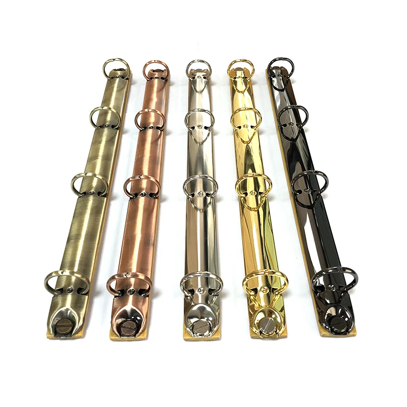A4 Metall-Ringbinder-Clips mit Bambus-Rückwand 4 Abnehmbare Schnallen Loseblatt-Bindungsstreifen für Datenbücher Alben Notizbücher – Detail 2