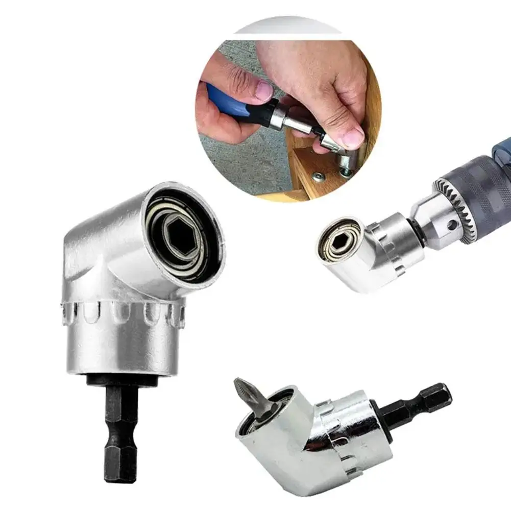 90 Degree Right Angle Drill Screwdriver Adapter Flexible Bit Woodworking Extension Bit Drill Hand Tools Shaft Magnetic Sock O1N6