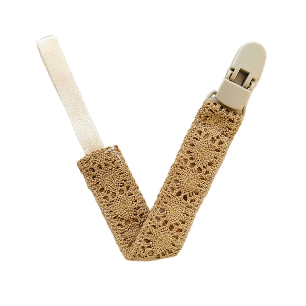 New Lace Pacifier Clip Chain Trendy Cloth Anti-lost Plastic Pacifier Holder Safety Teether Clip For Preventing Nipple Loss