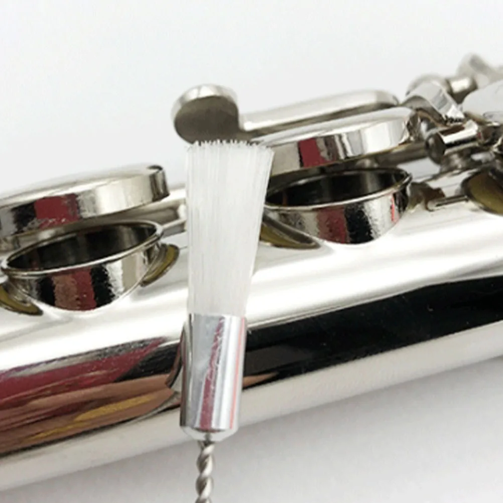 

1Set Wind Instrument Cleaning Kit Long Flexible Natural Hair Brush Sax Cleaning Cloth Cork Cream Essential Tools for Flute