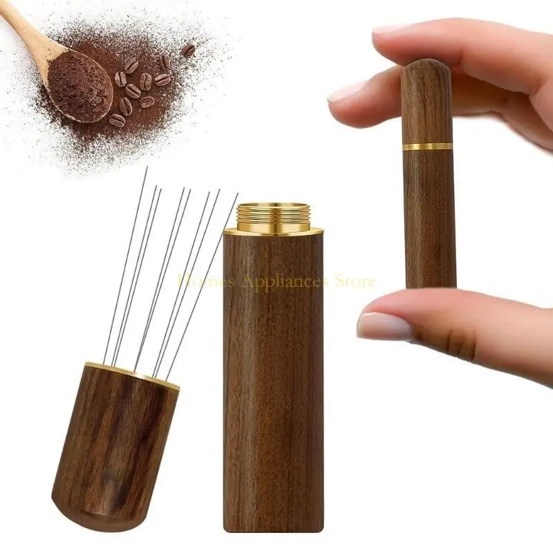 D0AB Espresso Coffee Stirrer licuador calzado autoalineante Nivelador distribuidor WDT Herramienta