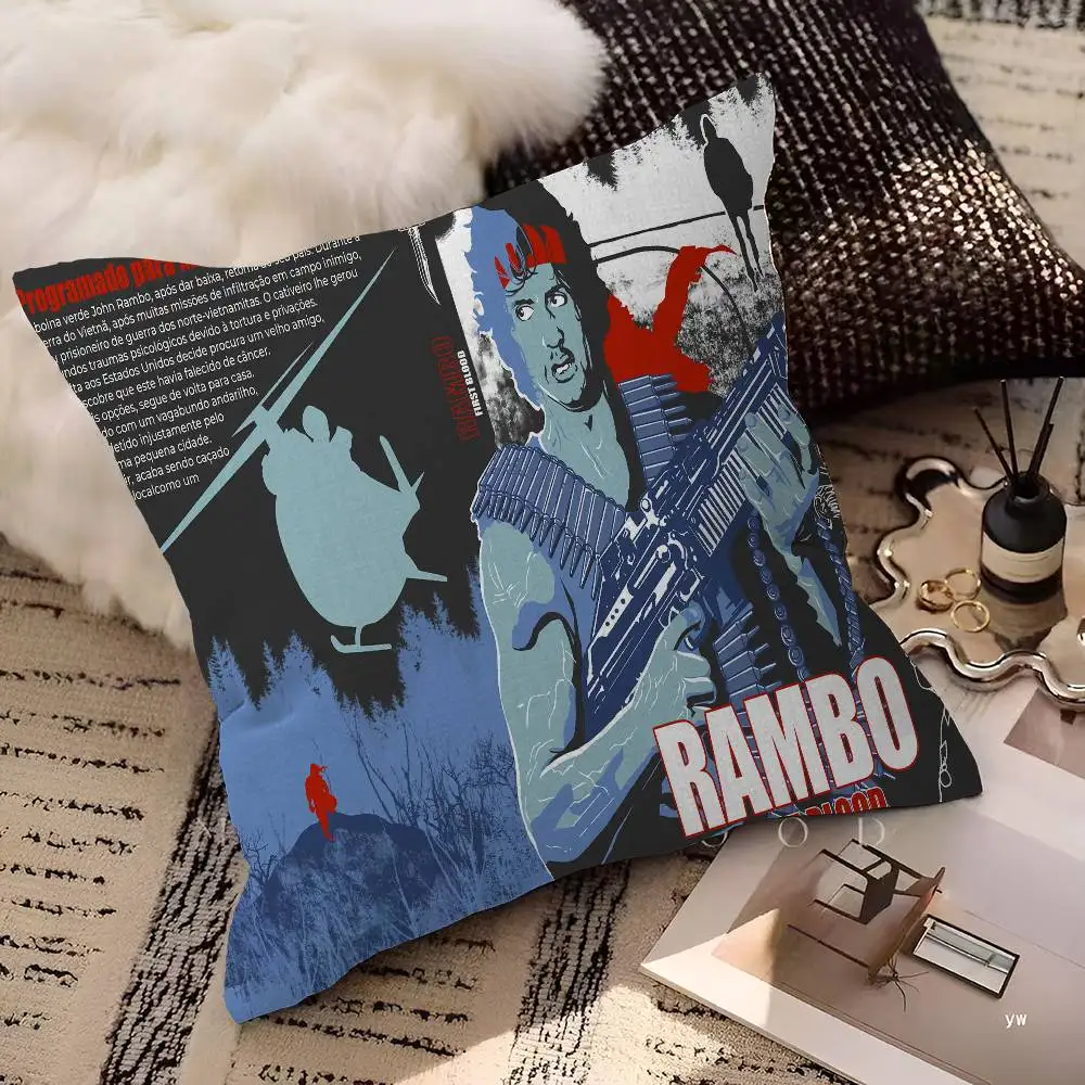 Classic Movies First Blood Rambo Personalized Pillow Cover Kids Bedroom Wild Party Decor Pillowcase kid Birthday shower Gift