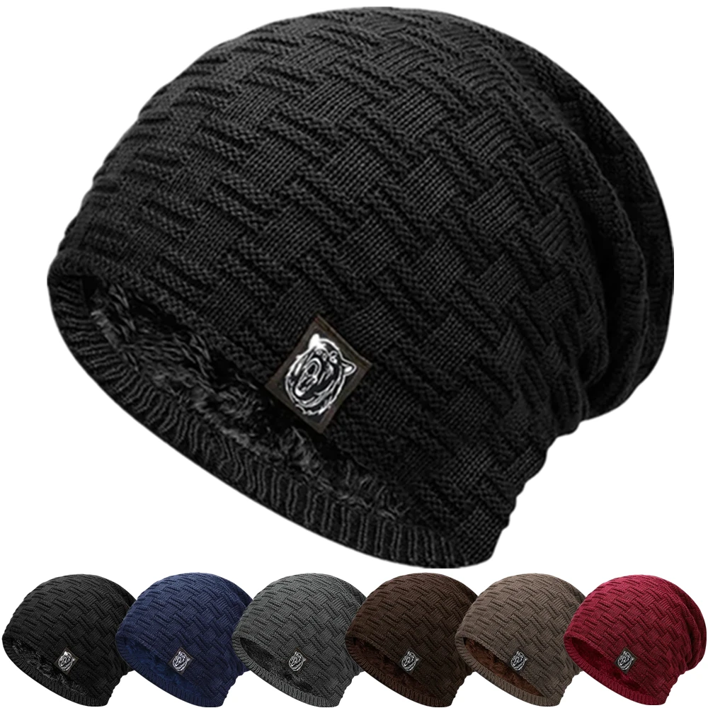 Hot Sale Unisex Tiger Label Winter Hat Plush Fur Warm Beanies Hat Fashion Knitted Hat For Men Women