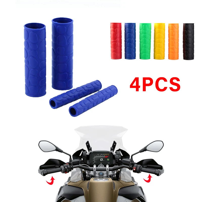 

4pcs Non-slip Rubber Grip Glove Universal Handle Cover Heat Shrinkable Grip Fit For BMW For YAMAHA For Honda Accessories