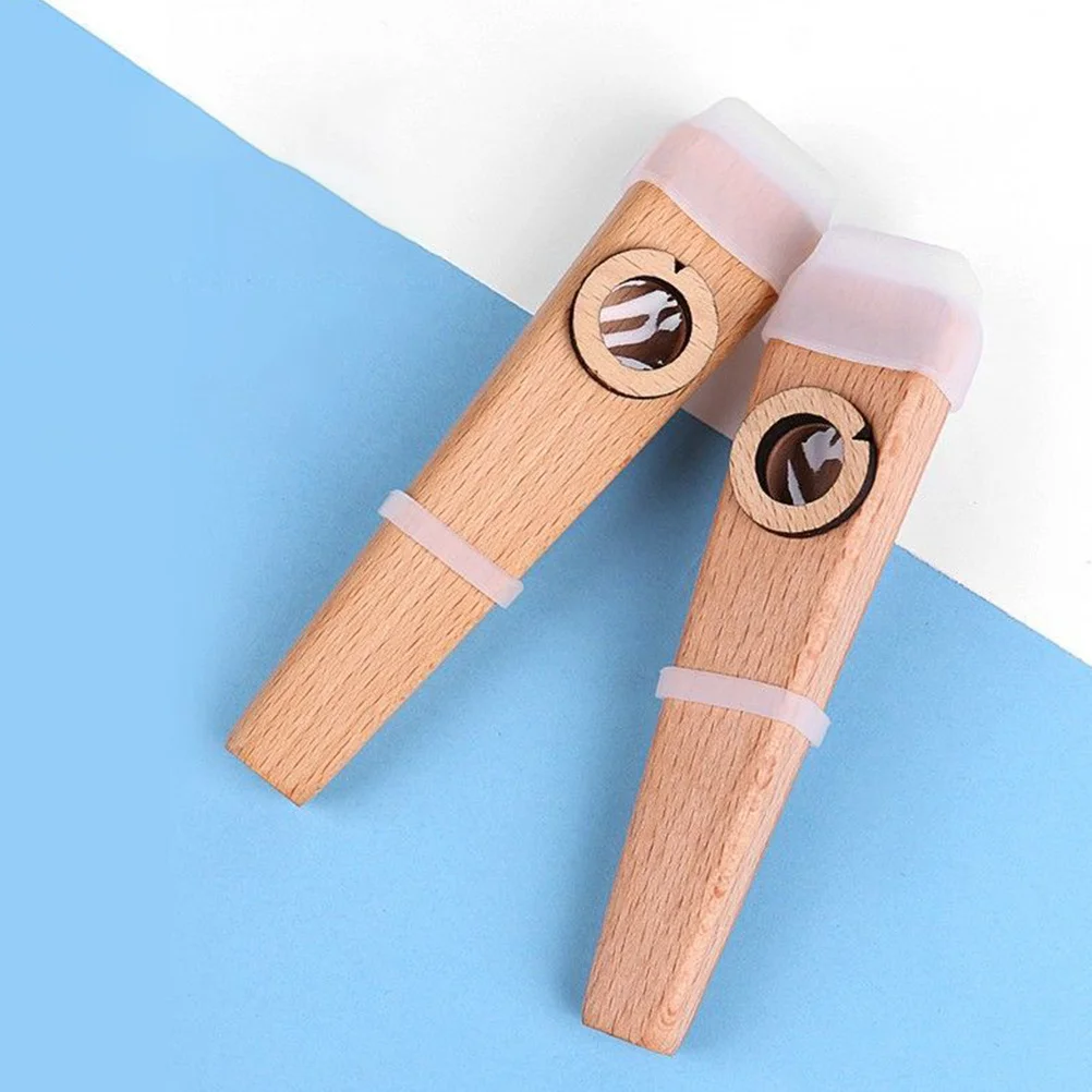 

1Set Kazoo Musical Instrument Light Portable Easy to Play for Guitar Ukulele Partner Professional Wooden Kazoo