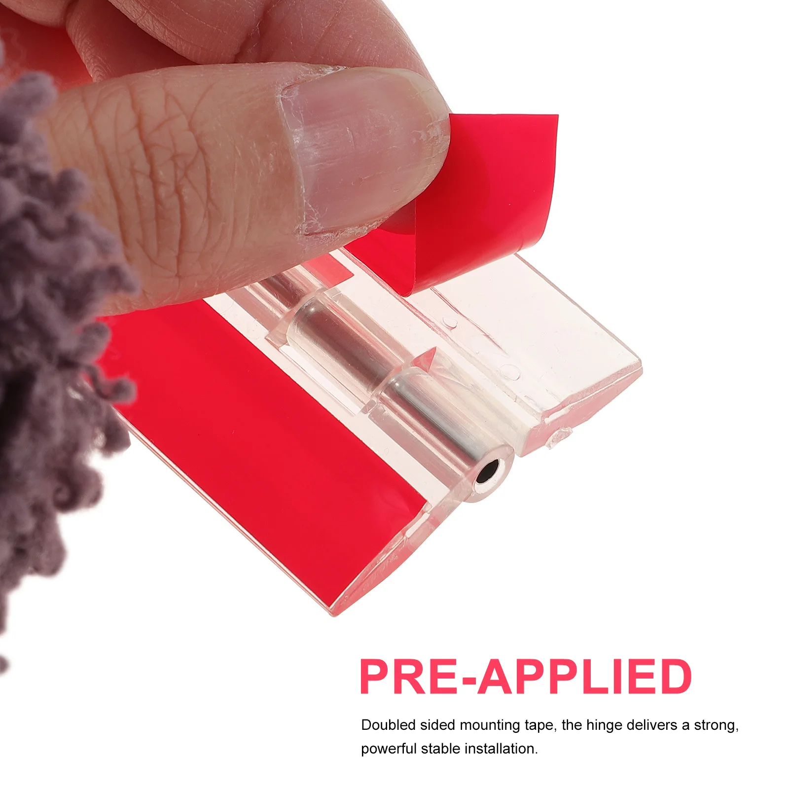 5 قطعة مفصلات أكريليك ذاتية اللصق مفصلات بيانو مستمرة شديدة التحمل لصناديق الخزانات وأثاث السمك والبلاستيك والزجاج المعدني #1