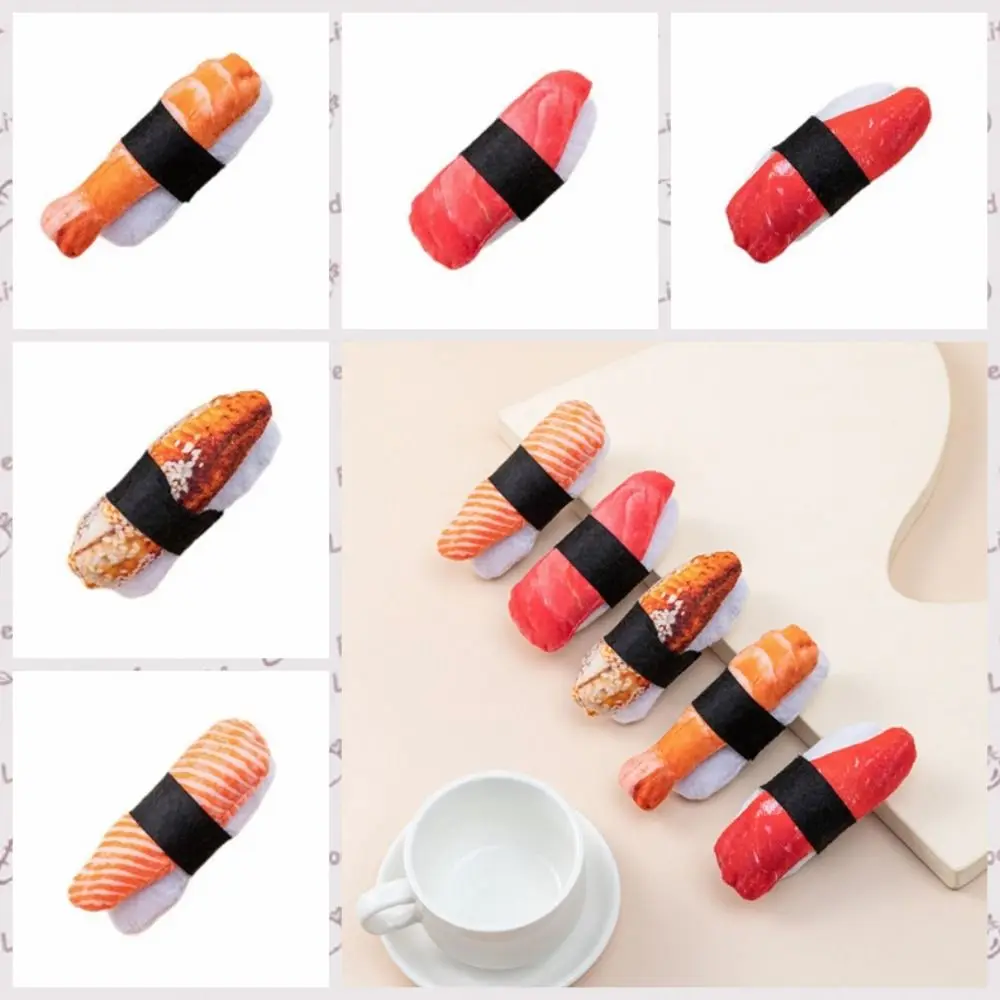 Милая имитация кошачьей мяты, устойчивая к укусам, износостойкая кошачья молярная форма суши, мягкая кошачья жевательная для шлифовки зубов домашних животных