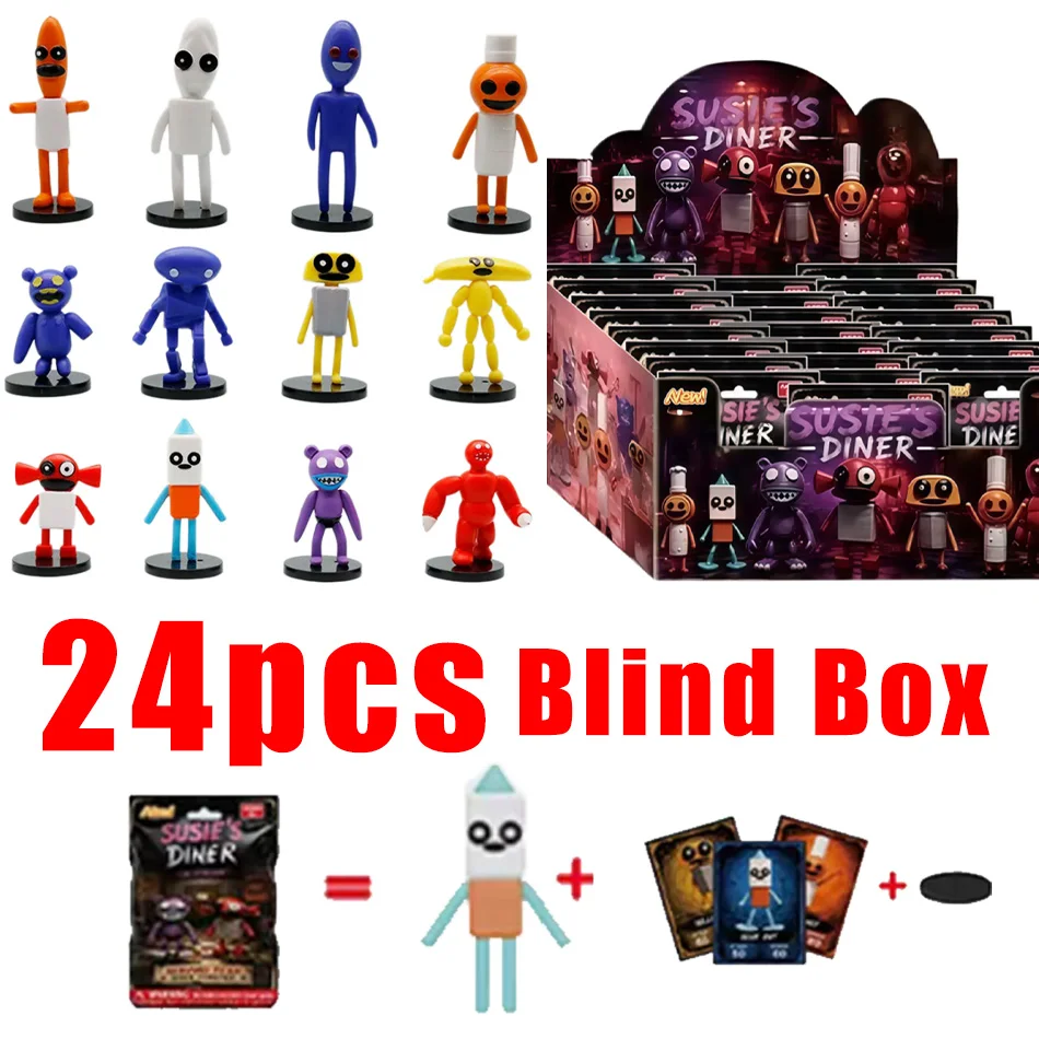

In Stock Susie's Diner Figures Blind Box Horror Game Character Model Dolls Collectible Action Figures Toys Kids Gift