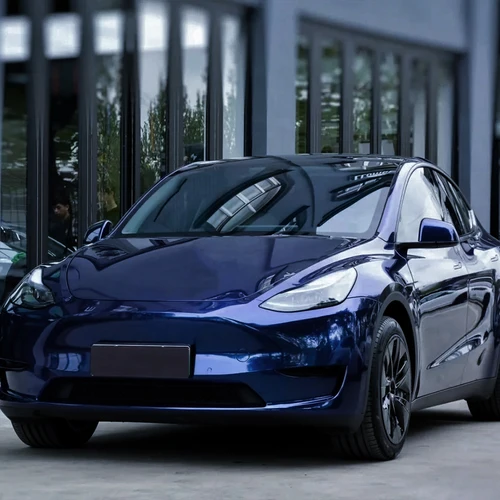 Pegatina metálica azul tanzanita para coche, película para envolver el coche, pegatina de PET sin burbujas, calcomanías para automóvil, accesorios para Interior Exterior