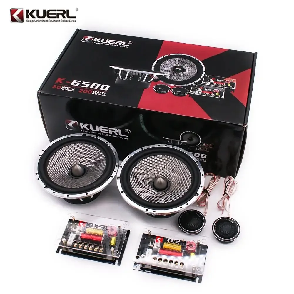 Car Audio System Upgrades 6.5-inch 2-Way Car Speaker Kit High Power MAX240W Front Door Speaker Kit Vehicle Audio Modifications