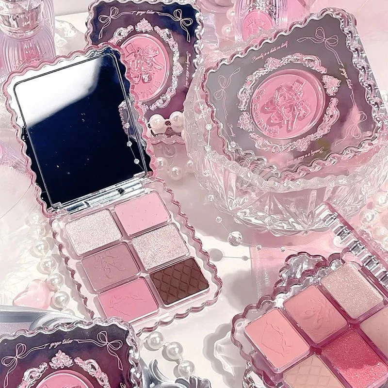 Gogotales Small Gem Series Eye Shadow Plate Earth Color Korean Light Makeup Matte Shimmer Waterproof 6 Color Eyeshadow Palette