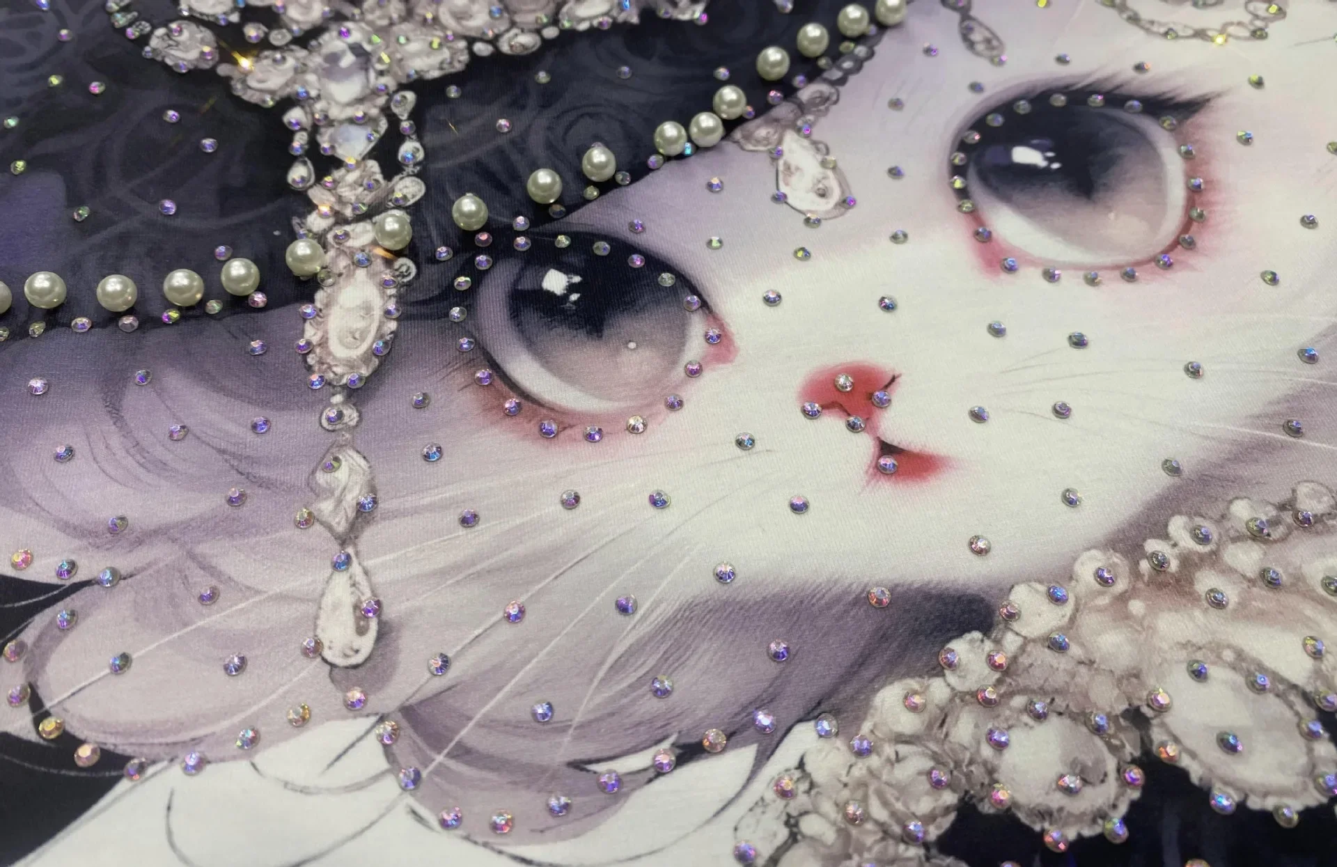 الكرتون المطبوعة مجموعات قصيرة النساء ملابس الصيف فضفاضة رياضية عادية الحياكة الماس الديكور قطعتين مجموعات الملابس النسائية #4