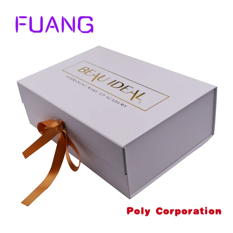 Custom  Wholesale Custom Large Luxury Handbag Cosmetics Packaging Magnetic Folding Gift Paper Box Packaginpacking box for small