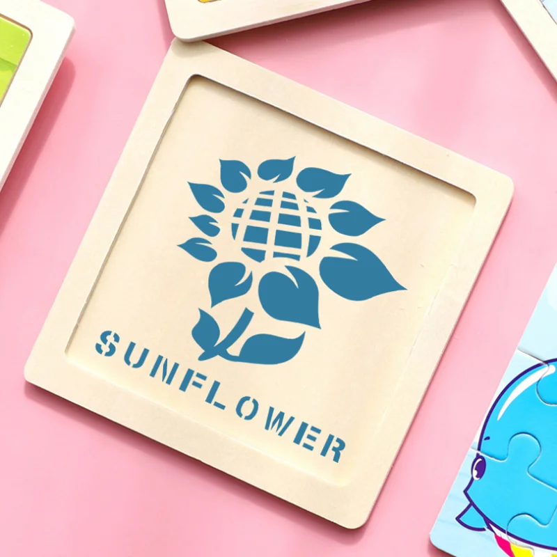 Sunflower Openwork Stencils DIY Layering Wall Scrapbook Children Auxiliary Copy Hand-painted Template Furniture Floor Decoration