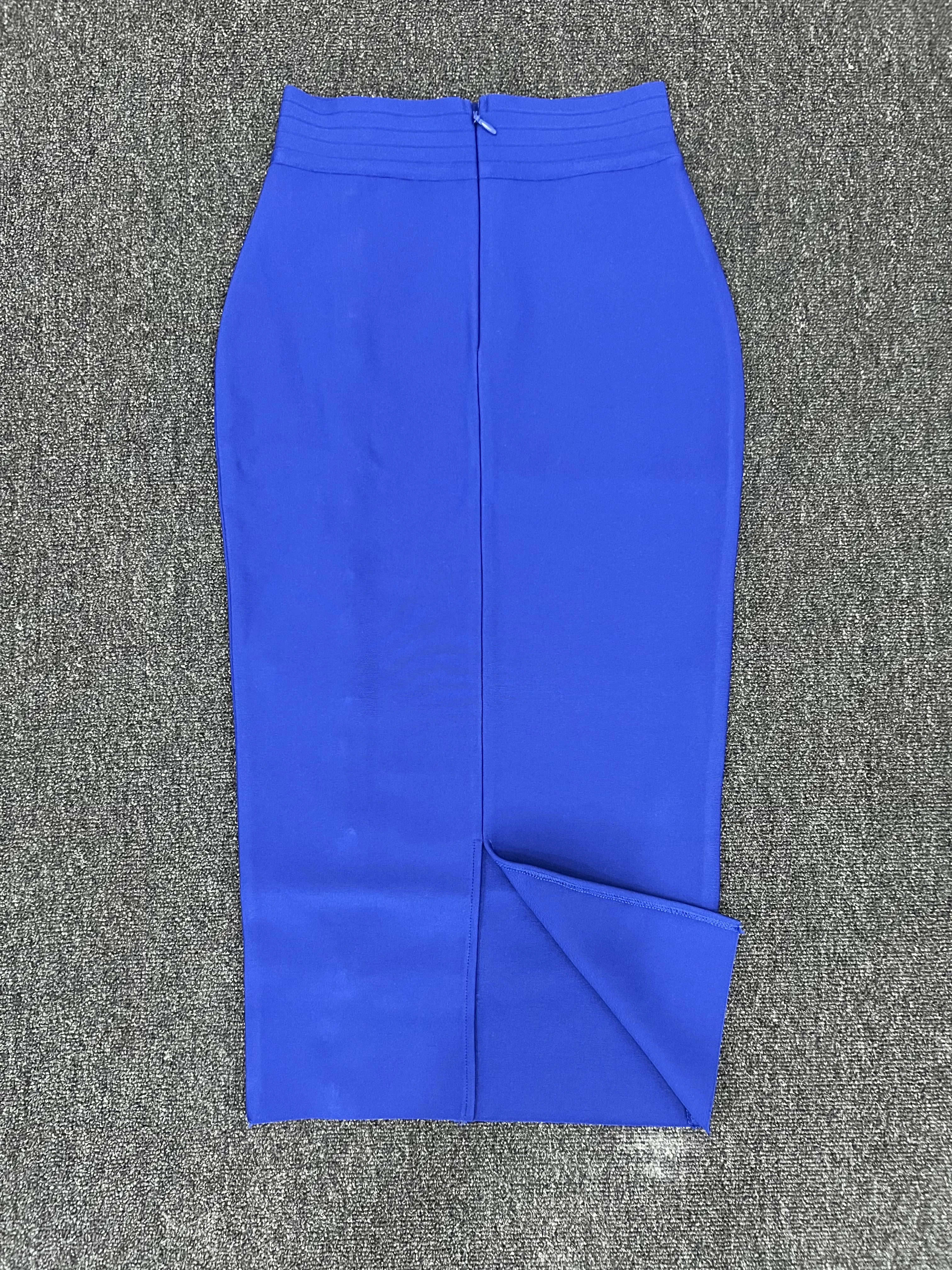 75CM Length XL XXL Elastic Bodycon Mid Bandage Skirt Women Elegant Pencil Skirts For Office Ladies Formal High Street