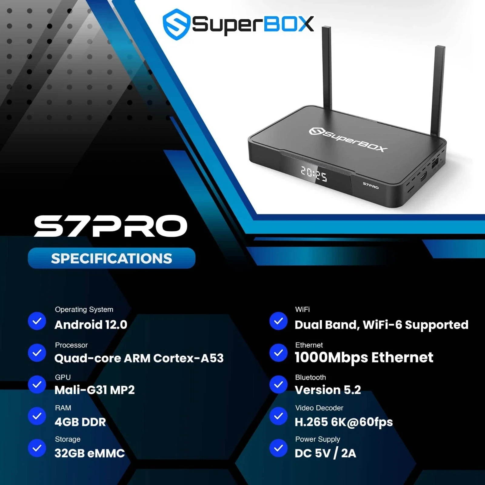 SuperBox S7 Pro TV Box 6K Ultr - Home Cinema Google recension och pris