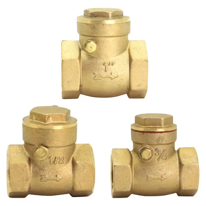 

Brass Check Valves Internal Thread Brass Swing Check Valves Multifunction Plumbing Parts Equipment for Home Business Supplies