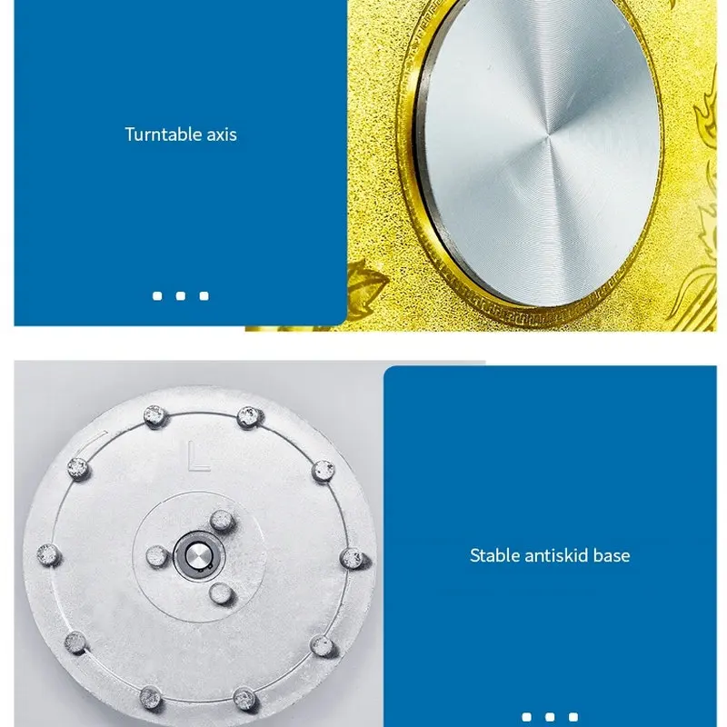 HQ GL01 Tempered Glass Top 70CM/80CM/90CM Lazy Susan with Glass Turntable Swivel Plate for Dining Table image 2