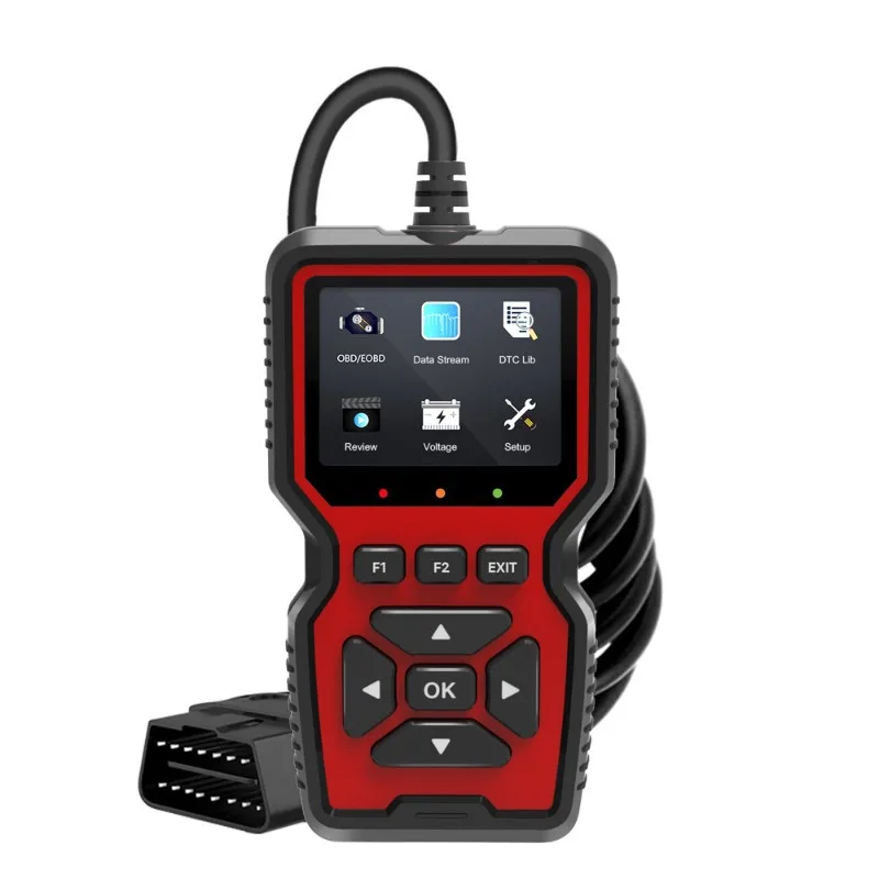 

Color screen can be printed and upgraded in 10 languages, car fault detector