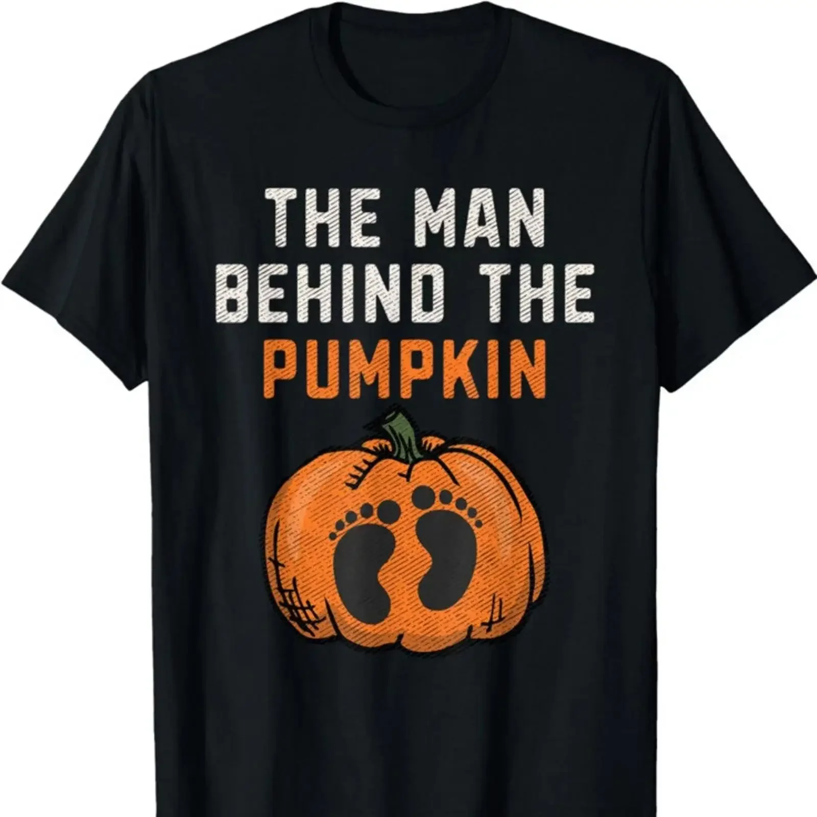 Der Mann hinter dem Kürbis Baby Papa bald Halloween Schwangerschaft T Shirt Gr M vintage Washed Unisex graphic Comfortable