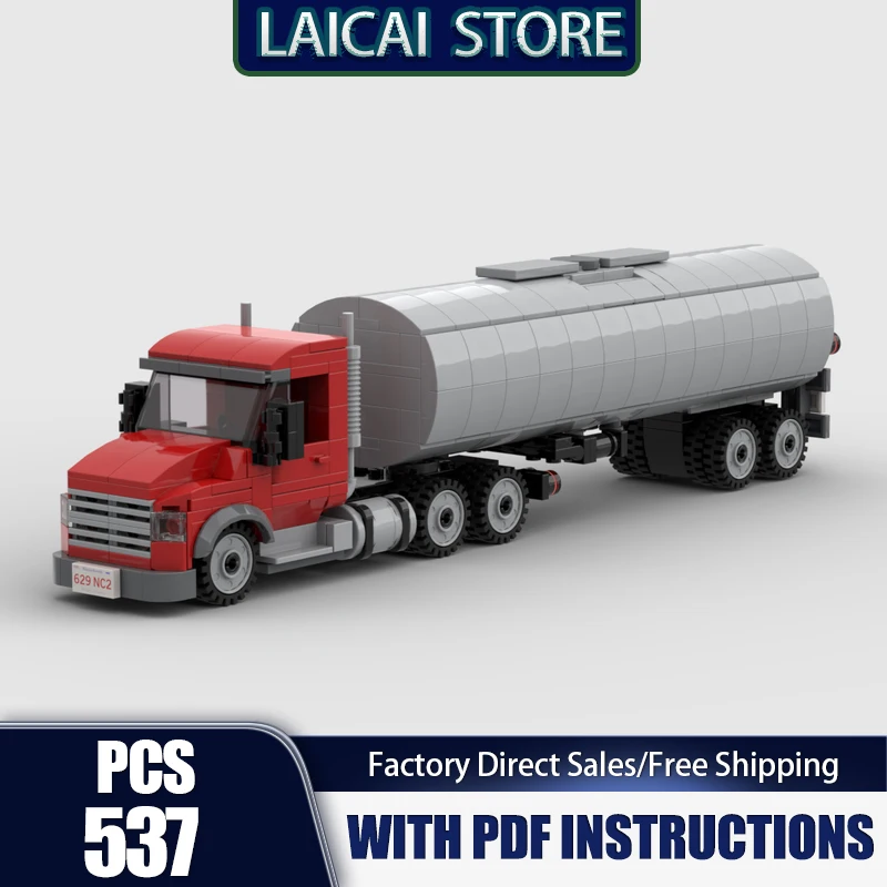 ตัวต่อรถบรรทุกเมือง รุ่น Moc Building Blocks T880 รถบรรทุกพ่วงหนัก แบบโมดูลาร์ เทคโนโลยี ของเล่นประกอบเอง DIY