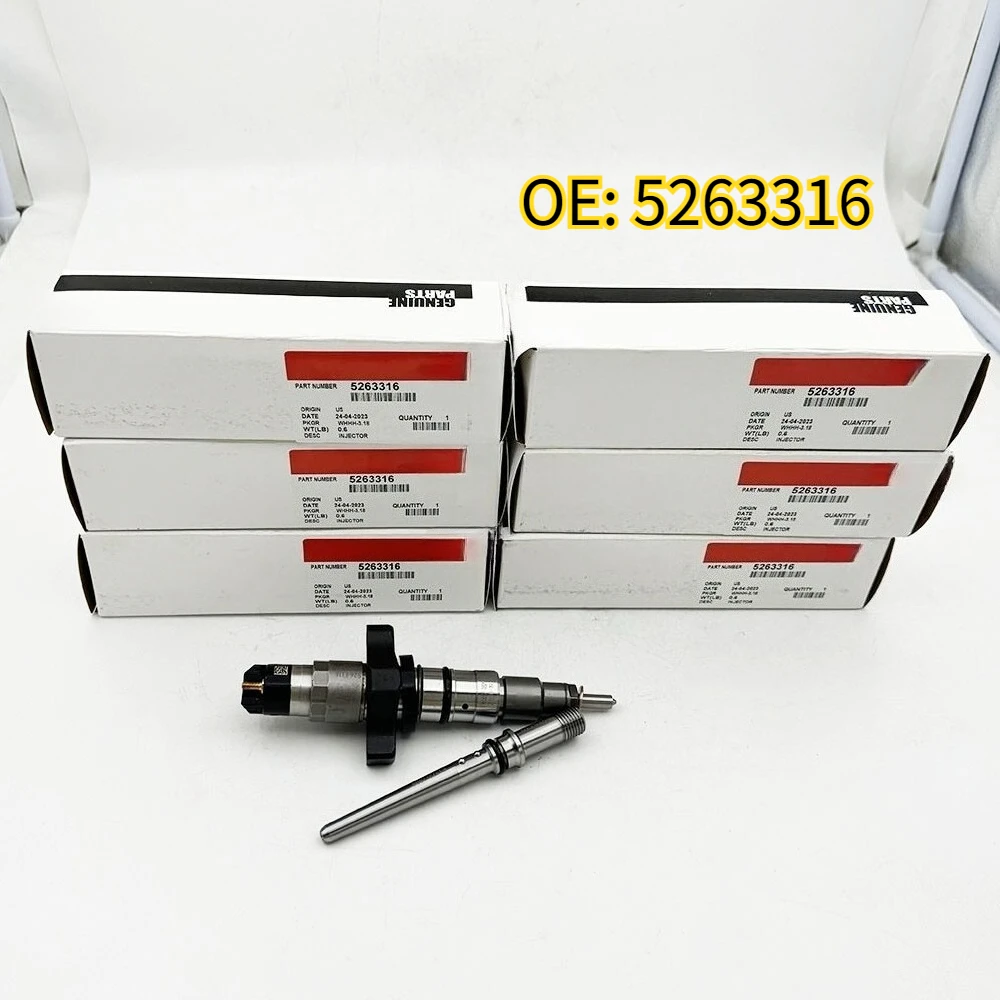 

Для 5263316 6 шт. форсунка дизельного топлива подходит для Dodge Ram Cummins 5,9 л New2004-2009