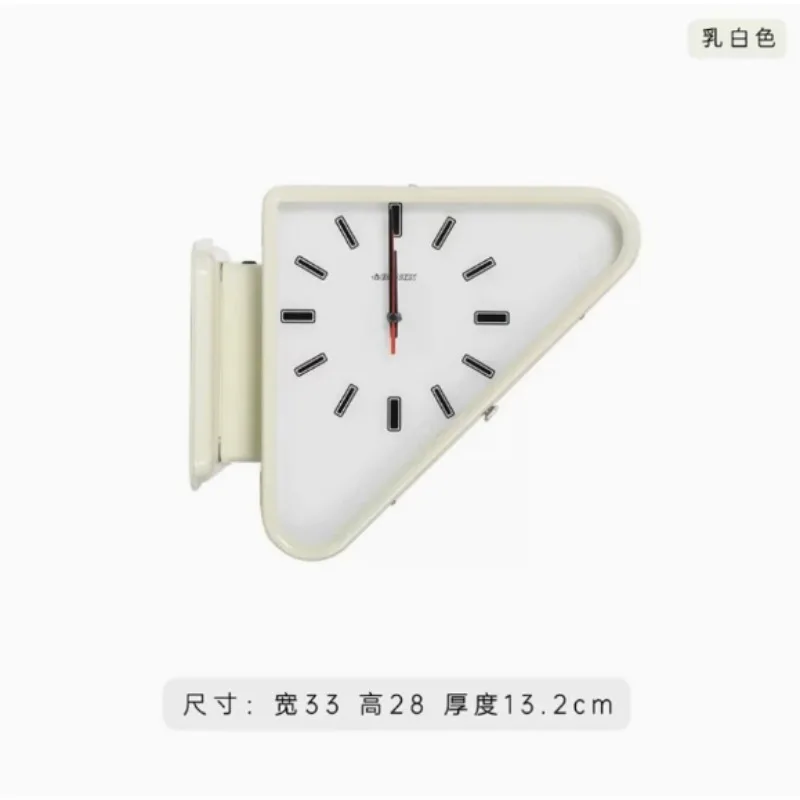Metal Double-sided Triangular Wall Clock, Wall Silent Clock, Simple Wall Decoration