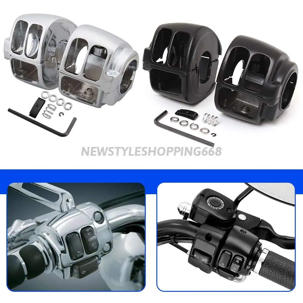 

Handlebar Control Switch Housing Cover For Harley Sportster XL 883 1200 Dyna Softail V-Rod Road King Motorcycle Accessories