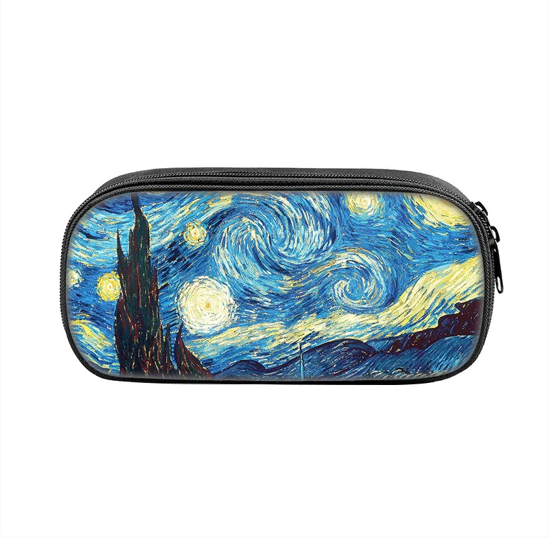 Van Gogh Art Pencil Case Pen Box Bag for Student Big Capacity School Supplies Zipper Game Pencilcases Gift Art Student Gift