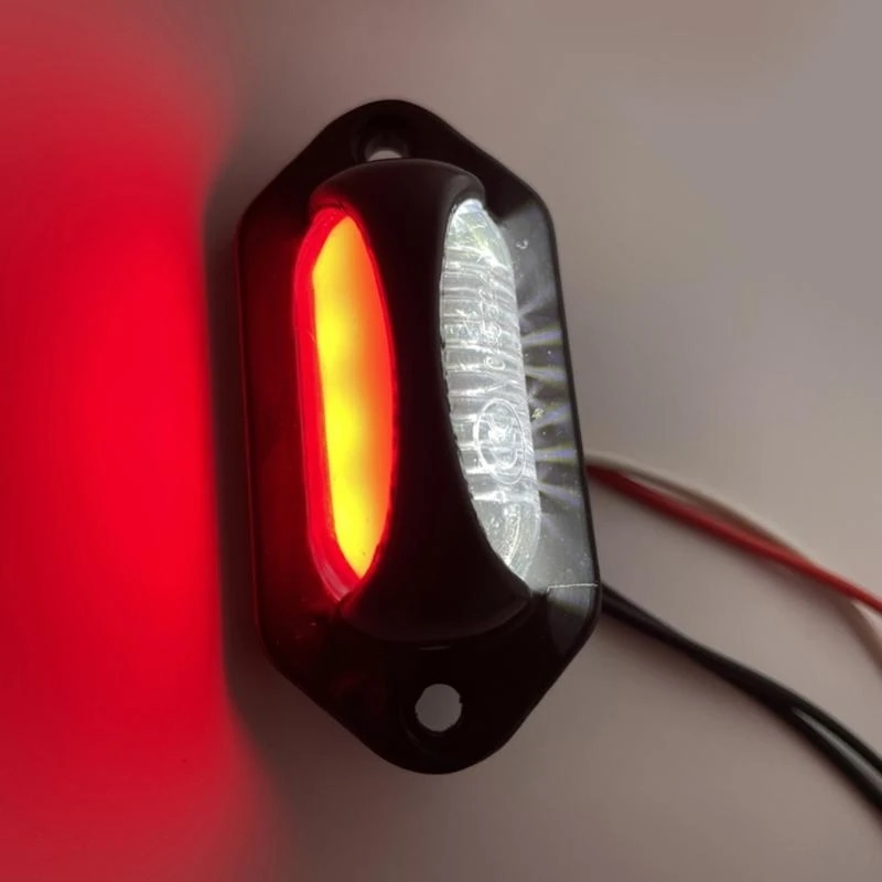 652F 8LEDs Car Truck Trailer License Plate Lamp Waterproof 12V 24V Car License Number Plate Light Universal Rear Tail Light