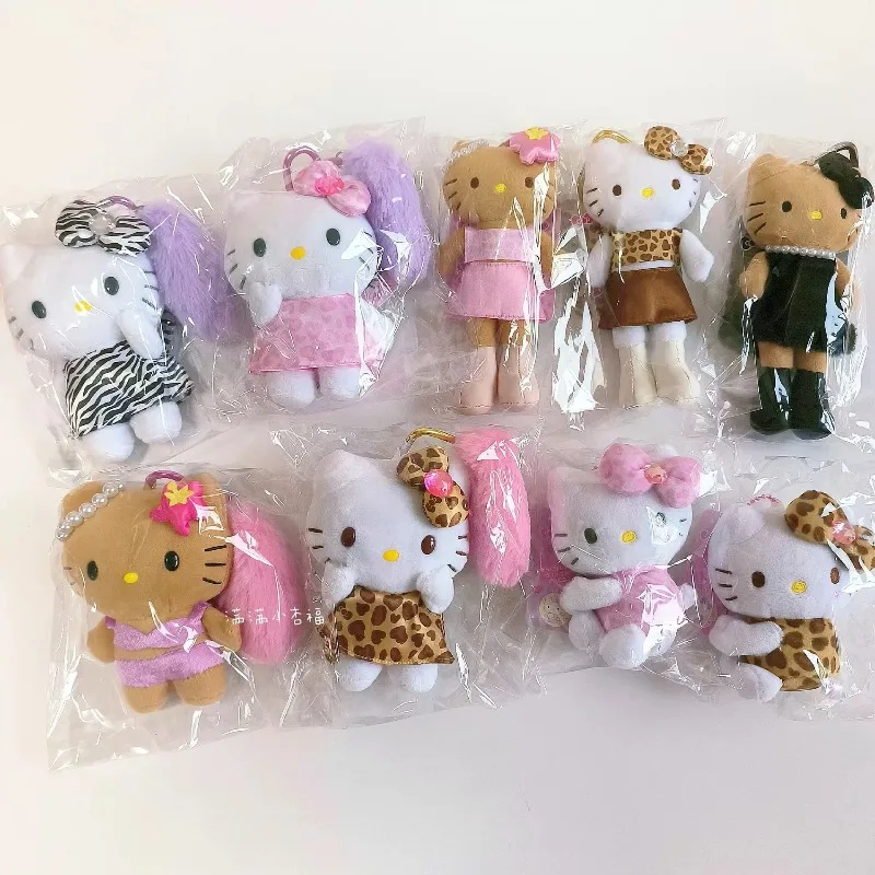 New Product Sanrio Hello Kitty Plush Keychain, Heart shaped Button, Long Leg Pendant, Plush Toy for Girls' Birthday Gift