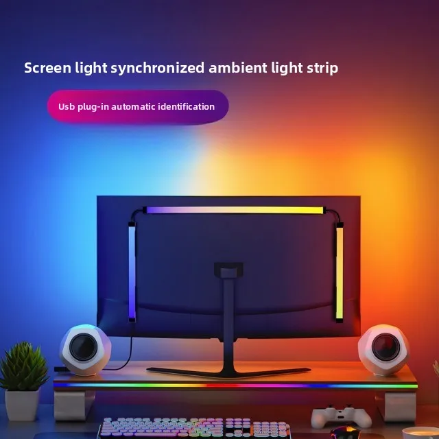RGB Gaming Ambient Light Screen Sync LED Strip Monitor Backlight Desktop PC Computer Decor Light For E-sports Room