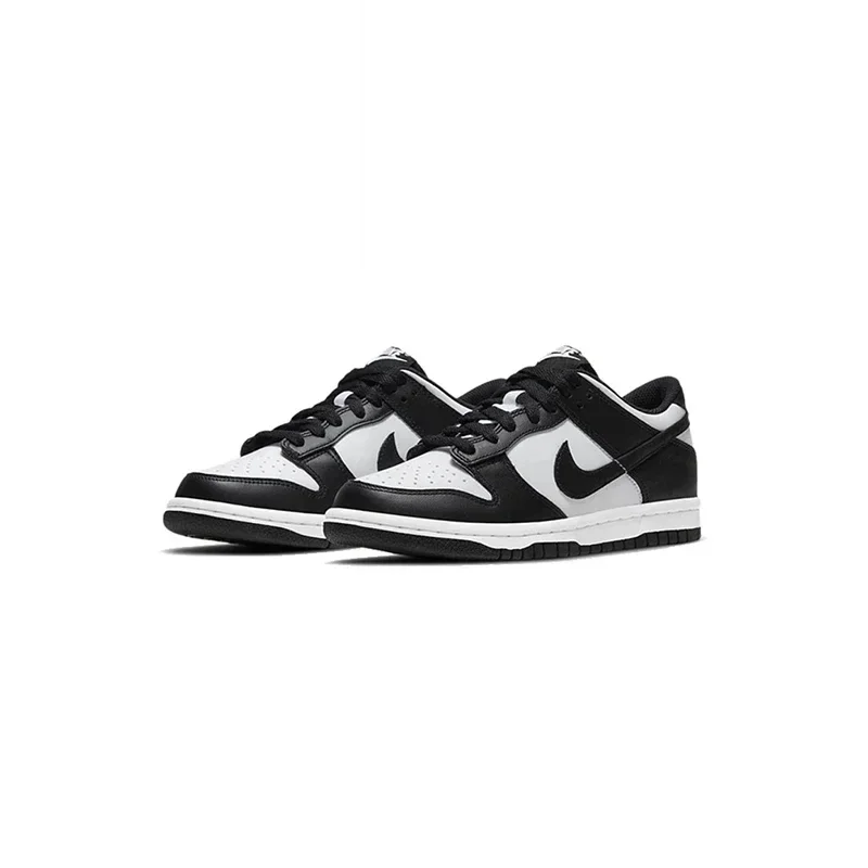 Nike Dunk Low Retro White Black Panda (GS) CW1590-100 — Iconic Black and White Colorway Breathable and Casual