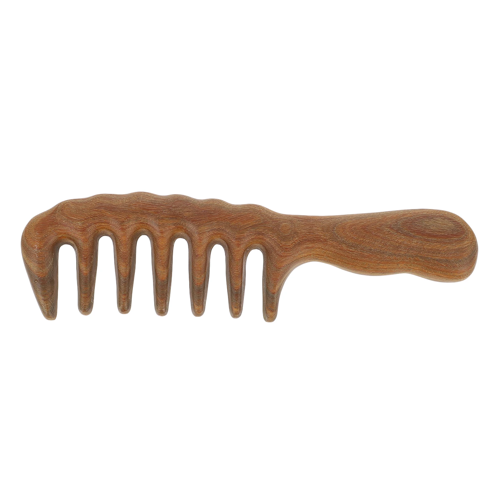 

1pc Purple Sandalwood Massage Comb Premium Wooden Hair Detangling Tool Portable Styling Comb For Scalp Circulation