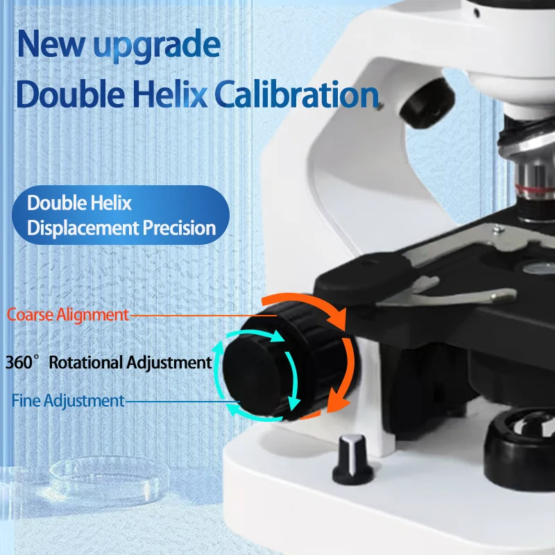 Professional Biological Microscope Binocular Compound for Science Experiments Laboratory Grade Optical Microscopy