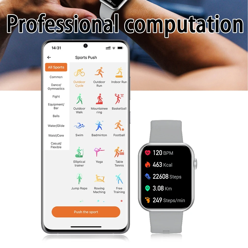 2025 New For Xiaomi Bluetooth Call Smart Watch Fashion Women Full Screen Touch Heart Rate Monitoring Watch 100+ Sports Mode Men
