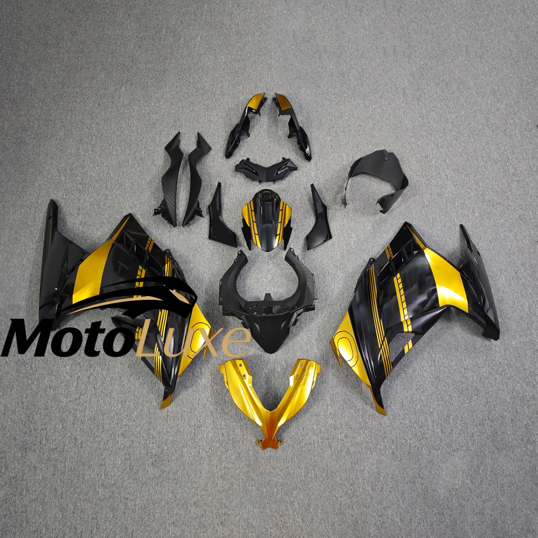 Fit Ninja 300 Bodywork Bright green black stripe print Cowling For Ninja300 Full Fairing Kit 2013-2014-2015-2016-2017