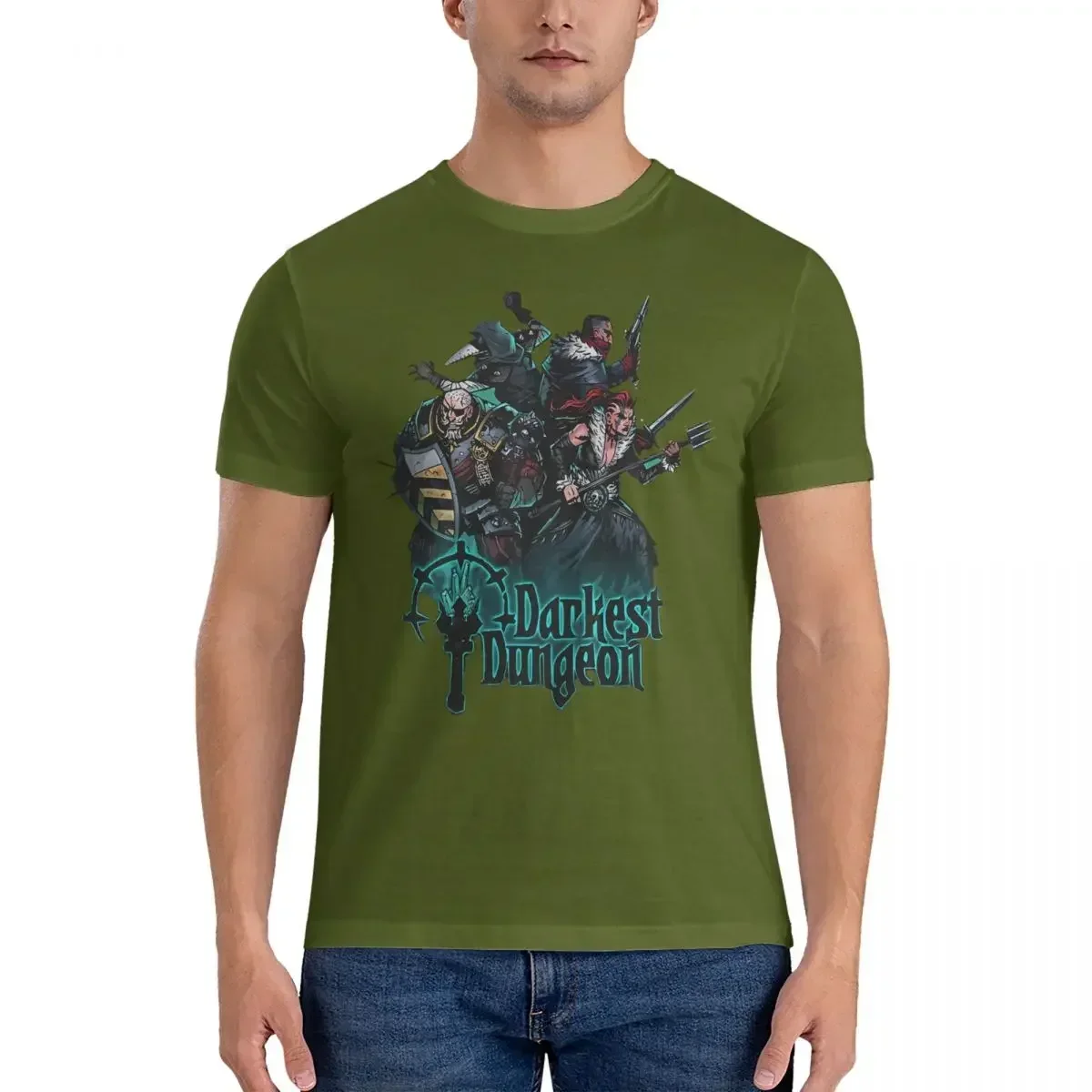 D-Darkest Dungeon Cool Pure Cotton Tee Shirt Crewneck Short Sleeve T Shirts Gift Idea Tops Friend T-Shirts Men image 6