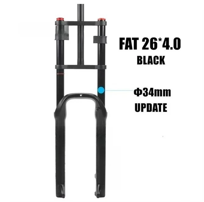 26X4.0 26 inch wide tire electric snow bike air shock front fork